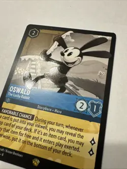 COLD FOIL Oswald - The Lucky Rabbit 142/204 Legendary Azurite Sea Lorcana - Image 2