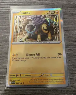 Pokemon Mega Evolution Raikou Holo Card 048/132 NM Condition - Image 1