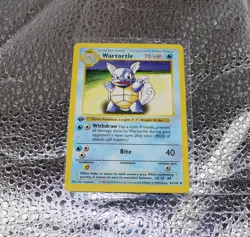 Pokemon TCG Wartortle Card 42/102 Base Set 1st Edition Shadowless LP+ Vintage - Image 5