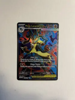 Mega Lucario EX Full Art Holo Card 160/132 Mint Condition - Image 1