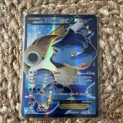 Pokemon TCG Blastoise EX Full Art Ultra Rare XY Holo Card 142/146 English - Image 1
