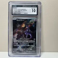CGC 10 GEM MINT Pokemon 2023 JPN Pokemon Card 151 Art Rare Mewtwo 183/165 - Image 1