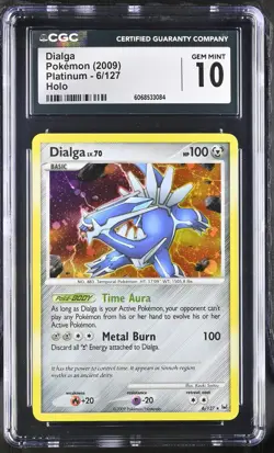 CGC 10 GEM MINT Dialga 2009 Platinum 6/127 Holo Pokemon Card - Image 1