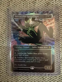 Spectacular Spider-Man (0238) (Borderless) (Textured Foil) (SPM) MTG “Stealth” - Image 1