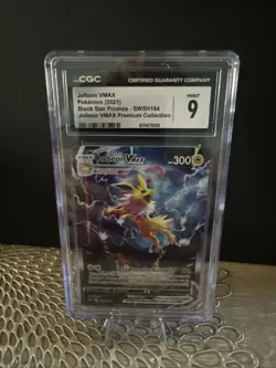 Jolteon Vmax SWSH184 Premium Collection Black Star Promos Pokemon CGC 9 Mint - Image 1