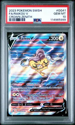 PSA 10 GEM MINT Sequential set Suicune V GG38 and Raikou V GG41 - Image 5