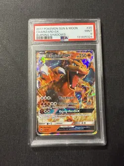 2017 Pokemon Sun & Moon Burning Shadows Charizard GX #20 PSA 9 MINT Graded Holo - Image 1