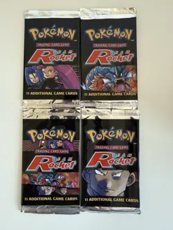 Pokemon TCG WOTC Team Rocket Unlimited EMPTY Booster Packs - Full Art Set - Image 1