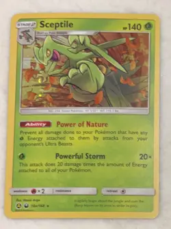 Pokemon Sceptile 10a/168 Rare Cosmos Holo Sun & Moon Celestial Storm TCG NM - Image 1