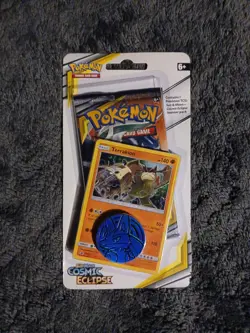 Pokemon Sun & Moon Cosmic Eclipse Sealed Blister Pack Terrakion Promo Coin New - Image 1