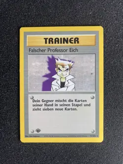 1999 Pokemon German 1st Edition Imposter Professor Oak Impostor #73 HP - Image 1