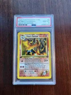 2000 POKEMON GYM CHALLENGE HOLO-1ST ED #2 BLAINE'S CHARIZARD PSA 10 - Image 1