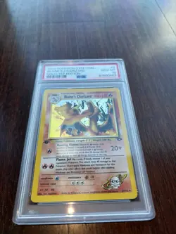 2000 POKEMON GYM CHALLENGE HOLO-1ST ED #2 BLAINE'S CHARIZARD PSA 10 - Image 4