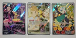 Pokemon Illustration Rare Lot Marnie's Morpeko, Lillie's Ribombee & Meloetta NM - Image 2
