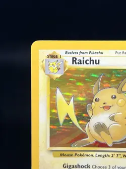 Pokemon TCG Raichu 14/62 Fossil Holo Rare HP+ - Image 2