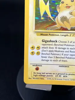 Pokemon TCG Raichu 14/62 Fossil Holo Rare HP+ - Image 4