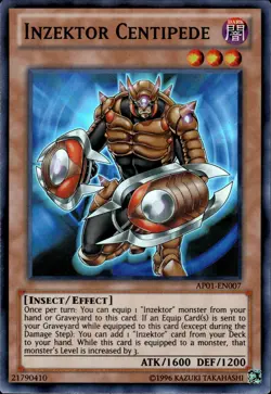 Inzektor Centipede - Super Rare AP01-EN007 - LP - YuGiOh - Image 1