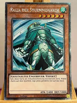 Raiza Der Sturmmonarch RA03-DE180 Platinum Secret Rare Deutsch NM YUGIOH - Image 1