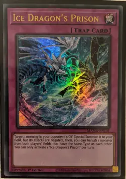 YuGiOh Ice Dragon's Prison Ultra Rare 1st Edition MAMA-EN101 - Image 1