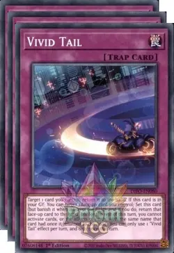 X3 Playset 1st Ed Vivid Tail DIFO-EN080 Yugioh - Image 1