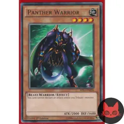 Yugioh Panther Warrior MILI-EN036 Rare 1st Edition NM - Image 1