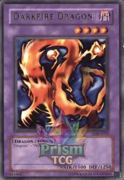 Darkfire Dragon rare LOB-E015 Yugioh - Image 1