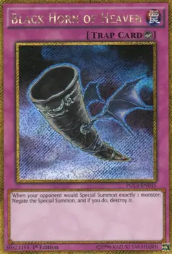 yugioh 1x Black Horn of Heaven PGL3-EN035 GOLD SECRET RARE ENGLISCH - Image 1