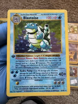 Blastoise 002/102 Base Set Shadowless 1st Edition Holo Rare 100 HP Pokemon Card - Image 1