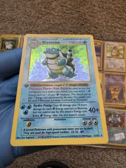 Blastoise 002/102 Base Set Shadowless 1st Edition Holo Rare 100 HP Pokemon Card - Image 3