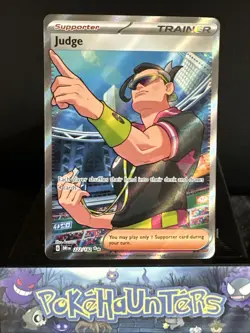 Pokemon Card Judge 222/182 Full Art Destined Rivals Trainer Near Mint - Image 1