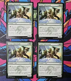 4x Temur Sabertooth x4 NM Regular MTG Fate Reforged FRF Unplayed Magic Gathering - Image 1