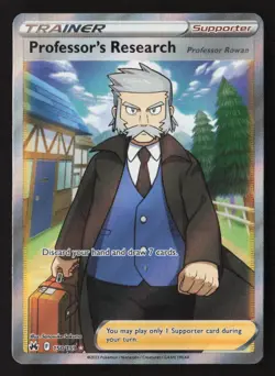 Professor's Research (Full Art) Ultra Rare Holofoil CRZ 150/159 NM Pokemon TCG - Image 1