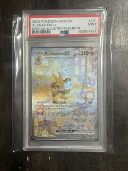 2023 POKEMON EN-151 SPECIAL ILLUSTRATION RARE #201 ALAKAZAM EX PSA 9 - Image 1