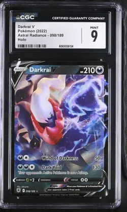 Pokemon TCG 2022 Astral Radiance Darkrai V 098/189 CGC Gem Mint 9 English - Image 1