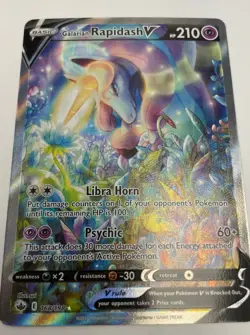 Pokemon TCG Galarian Rapidash V 168/198 Chilling Reign Ultra Rare Full Art Holo - Image 1