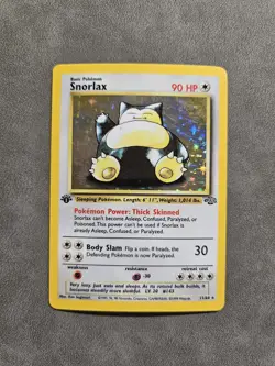 Pokemon TCG Snorlax 11/64 1st Edition Holo Rare - WOTC Jungle - LP - Image 1