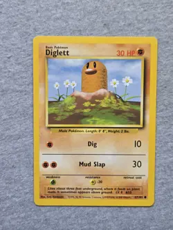 Pokemon TCG Diglett Base Set 47/102 Regular Unlimited Common - Image 1