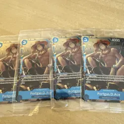 4 One Piece TCG: Portgas D. Ace P-074 Promo Tin Pack Set Vol. 2 Sealed English. - Image 1