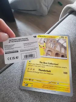 Pikachu at the museum. Natural History Museum x Pokemon Jumbo Card - Image 1