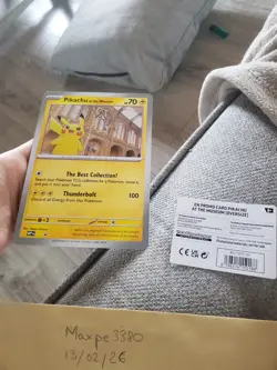 Pikachu at the museum. Natural History Museum x Pokemon Jumbo Card - Image 3