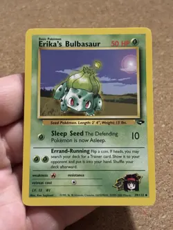 Erika’s Bulbasaur 39/132 Set Gym Challenge Card Pokemon English Good Played - Image 1