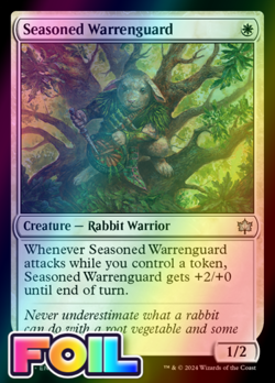 x1 Seasoned Warrenguard BLB Bloomburrow MTG 30 FOIL UNCOMMON M/NM 1x - Image 1
