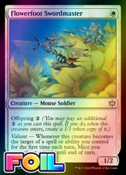 x1 Flowerfoot Swordmaster BLB Bloomburrow MTG 14 FOIL UNCOMMON M/NM 1x - Image 1