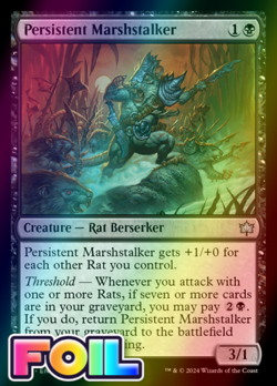 x1 Persistent Marshstalker BLB Bloomburrow MTG 104 FOIL UNCOMMON M/NM 1x - Image 1