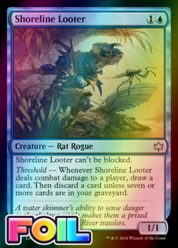 x1 Shoreline Looter BLB Bloomburrow MTG 70 FOIL UNCOMMON M/NM 1x - Image 1