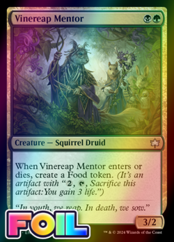 x1 Vinereap Mentor BLB Bloomburrow MTG 238 FOIL UNCOMMON M/NM 1x - Image 1