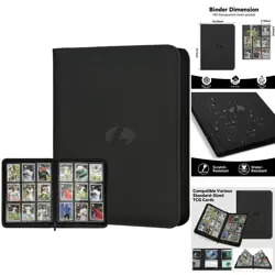 9-Pocket Trading Card Binder 540 Pockets Side Loading Zipper Album TCG Sports - Image 1