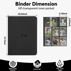 9-Pocket Trading Card Binder 540 Pockets Side Loading Zipper Album TCG Sports - Image 4