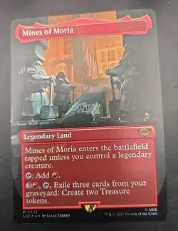 Mines of Moria (Borderless) Lord of the Rings MTG Foil Lightly Played - Image 1
