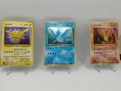 Articuno Zapdos Moltres No.144 145 146 3 SET Old Back Japanese Pokemon card - Image 1